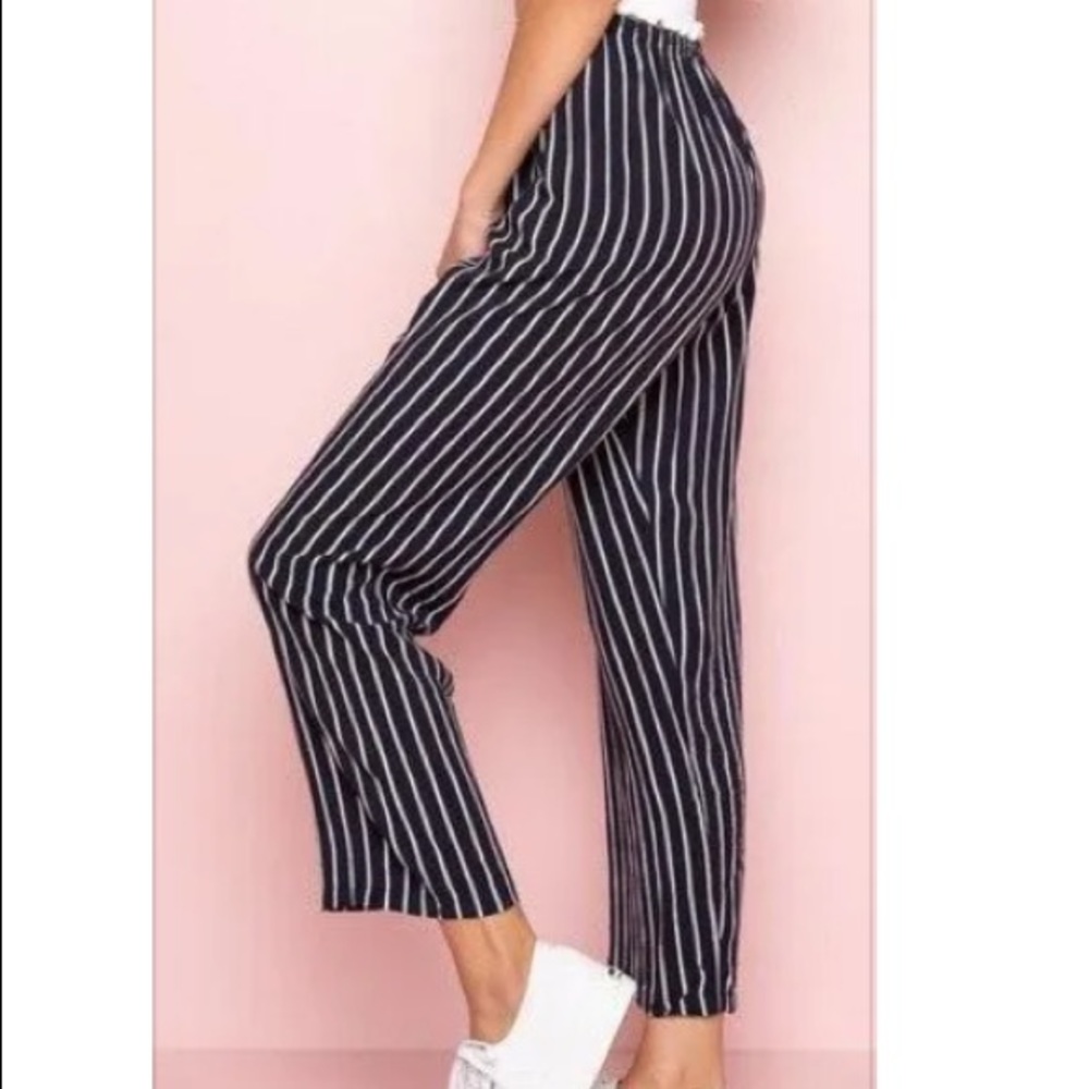 Brandy Melville Striped Flowy Pants